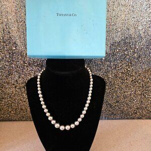TIFFANY & CO SILVER BEAD NECKLACE